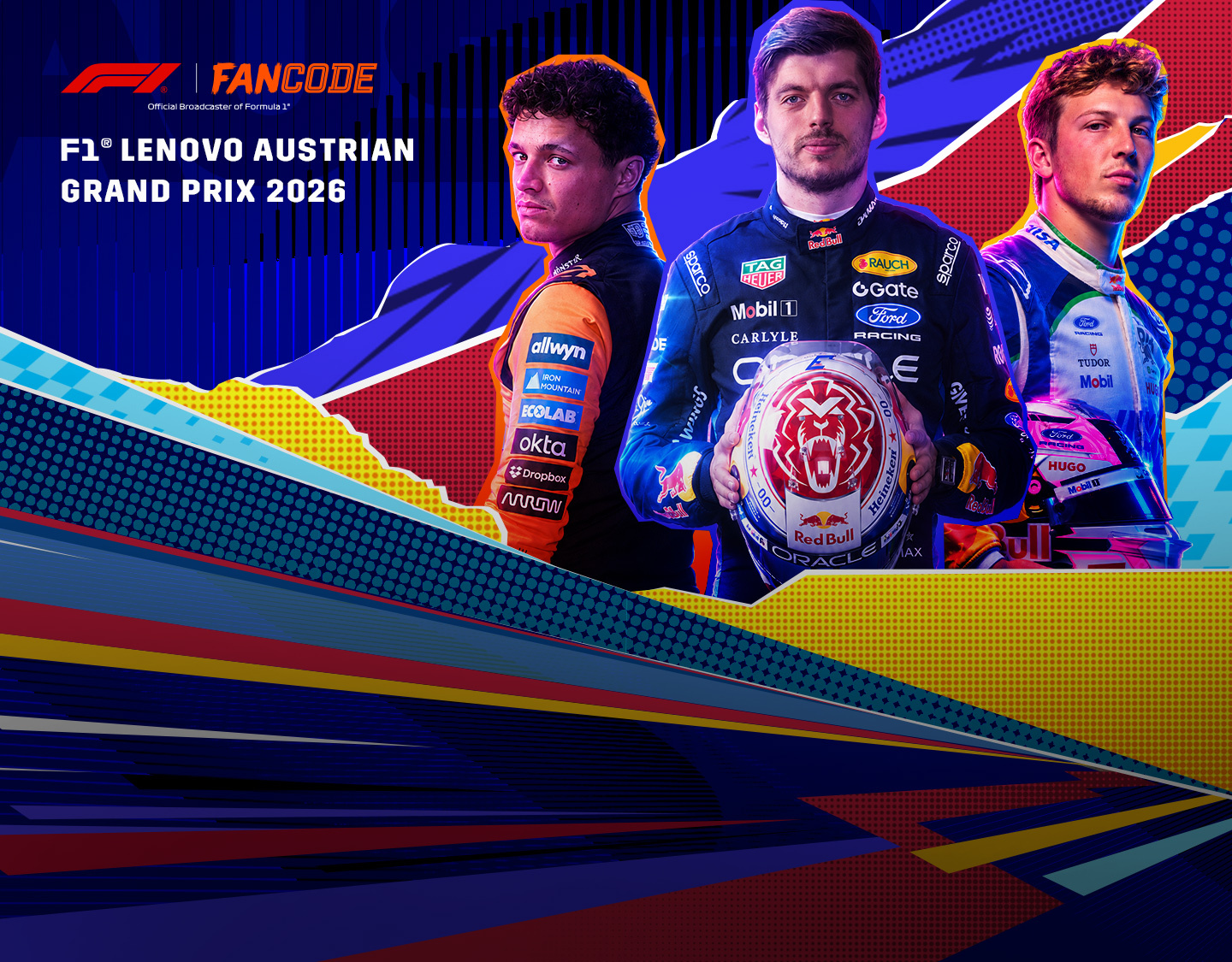Practice 2 of f1 lenovo austrian grand prix 2026 banner