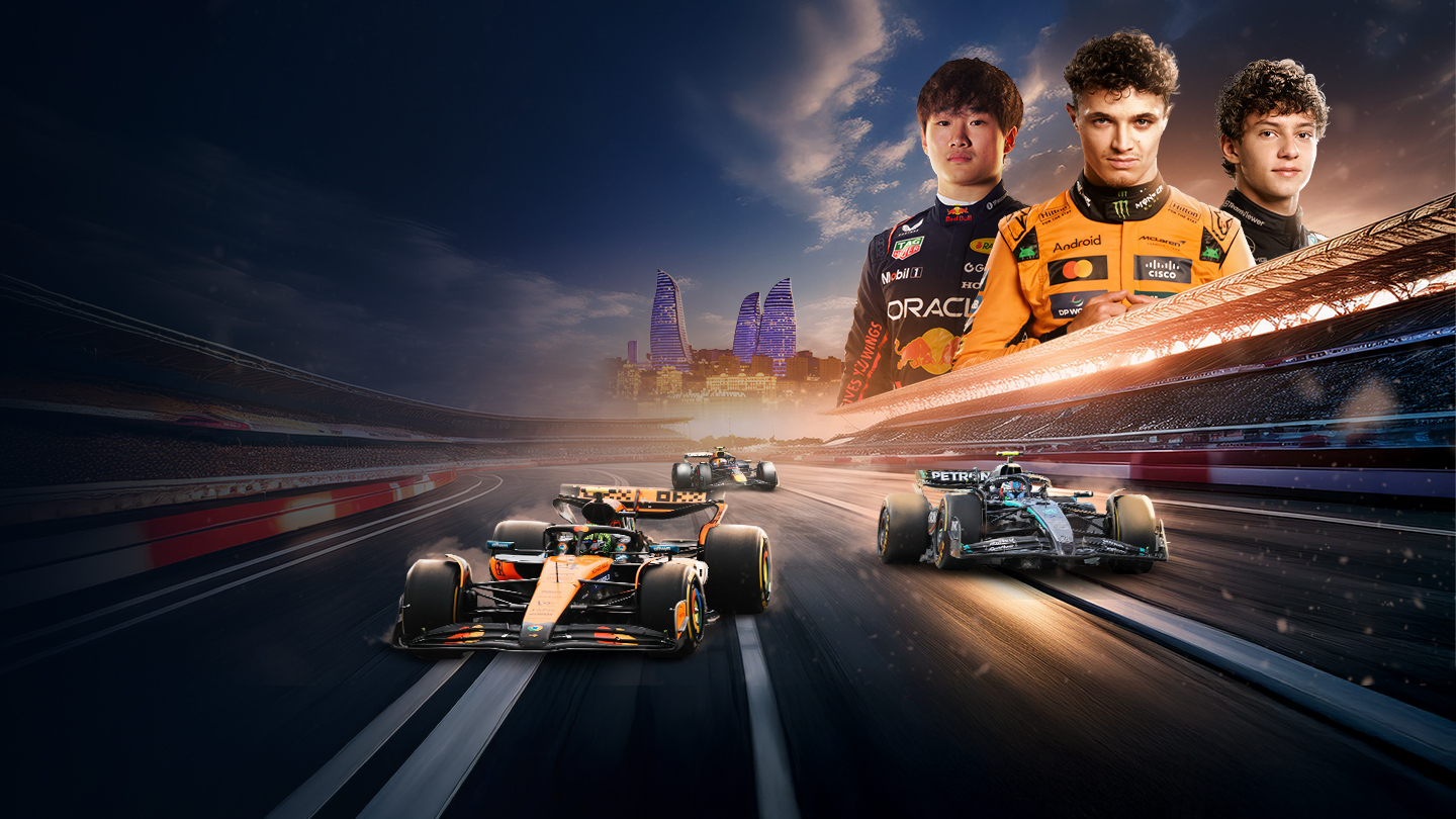 F1 qatar airways azerbaijan grand prix 2025 formula 1 banner