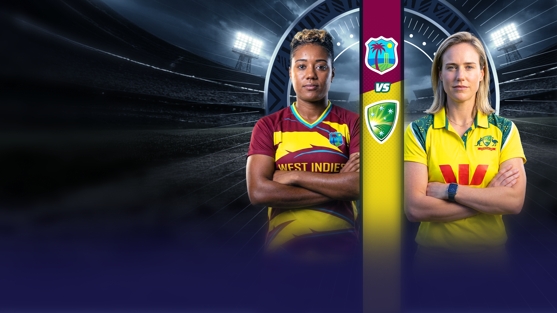 Australia women's tour of west indies 2026 cricket banner