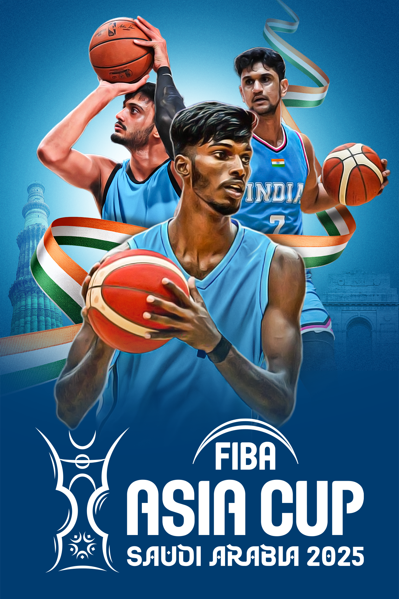 Fiba asia cup, 2025 basketball vertical banner