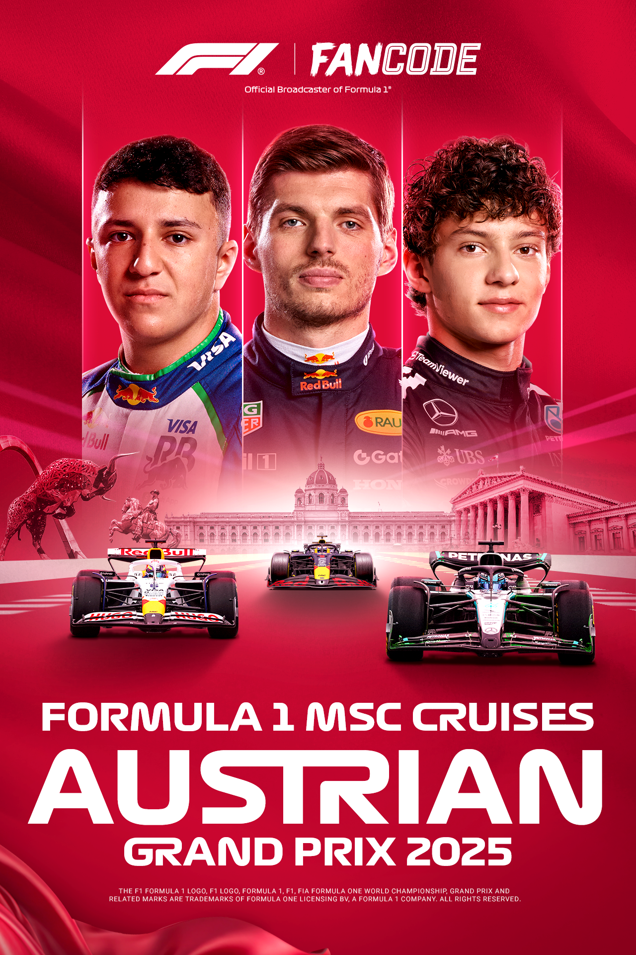 F1 msc cruises austrian grand prix 2025 formula1 vertical banner