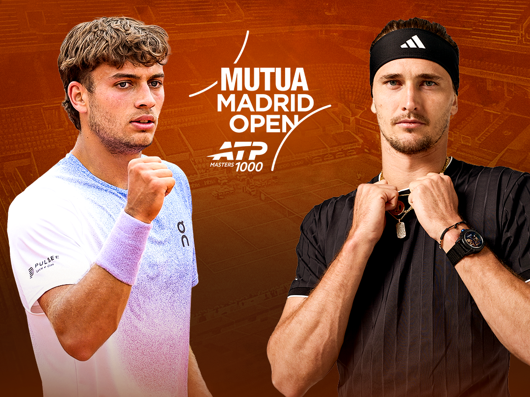 Qf: cobolli vs zverev of atp masters mutua madrid open 2026 banner