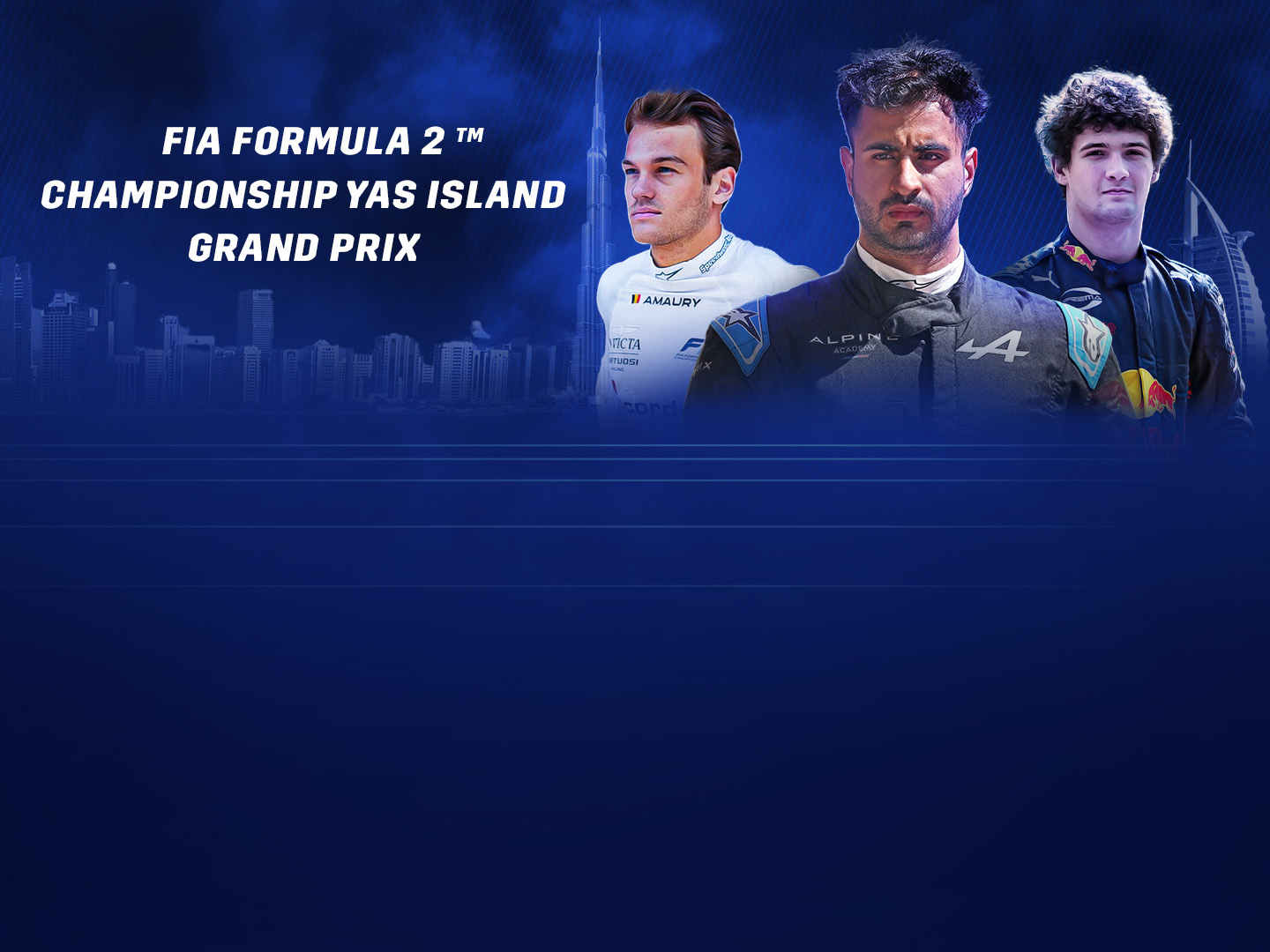 Free practice of f2 abu dhabi 2024 banner