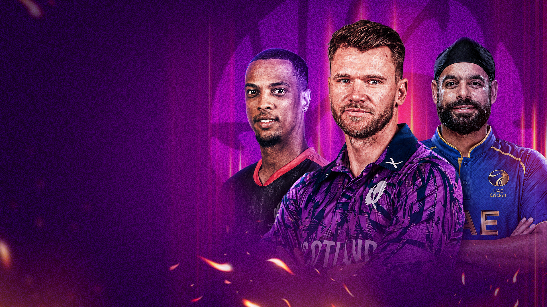 Icc cwc league 2 scotland, 2026 cricket banner