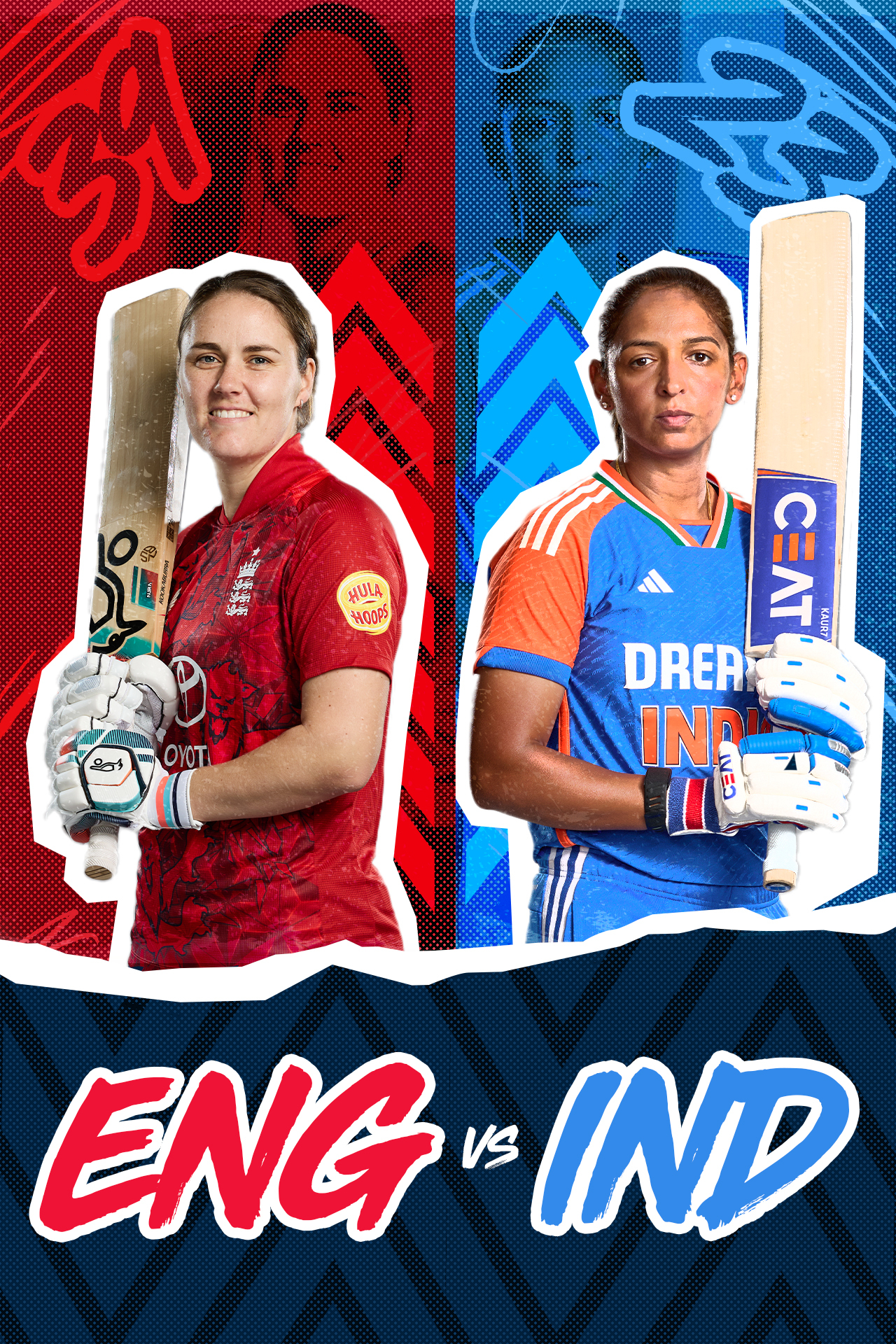 India women tour of england, 2025 cricket vertical banner