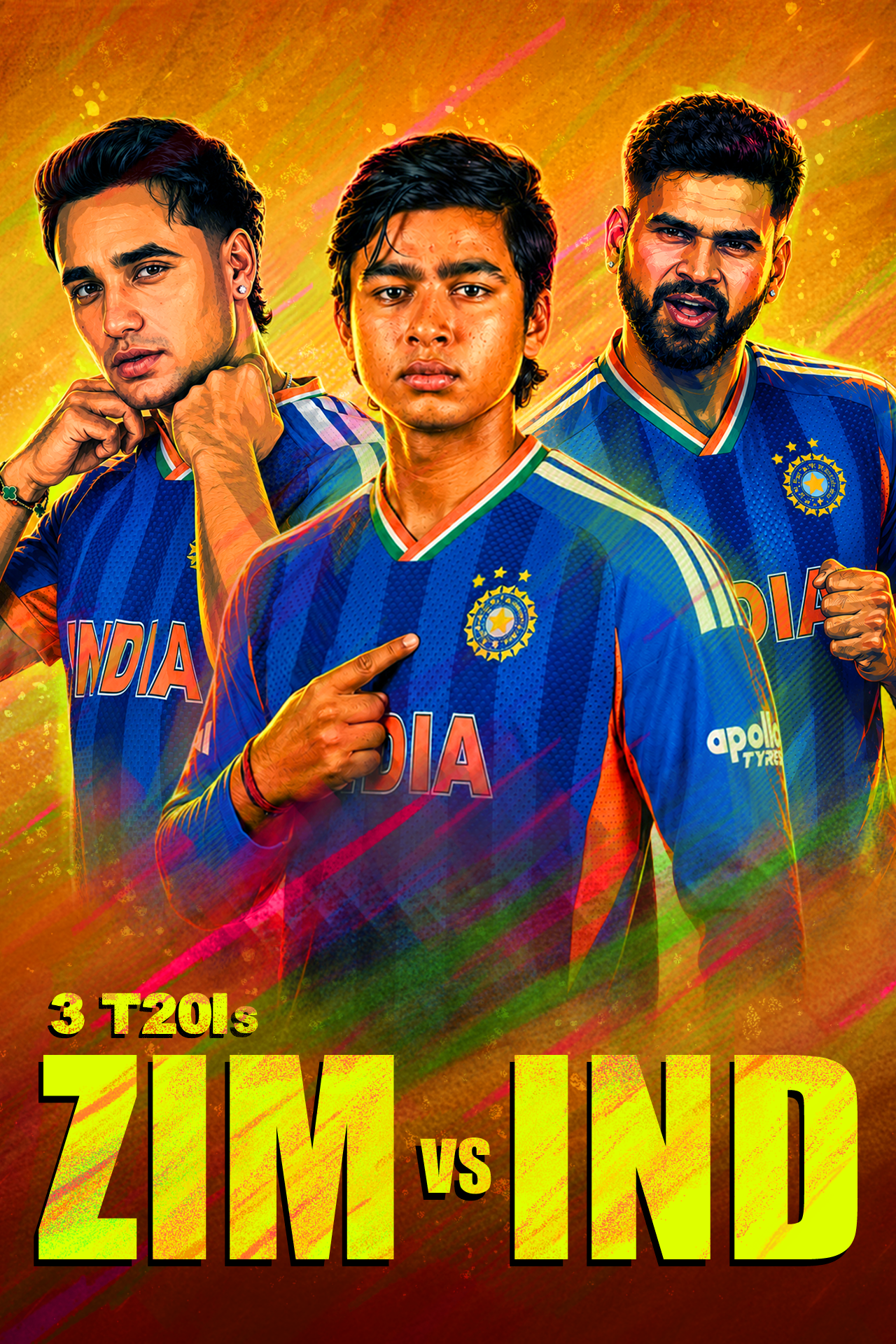 India tour of zimbabwe, 2026 cricket vertical banner