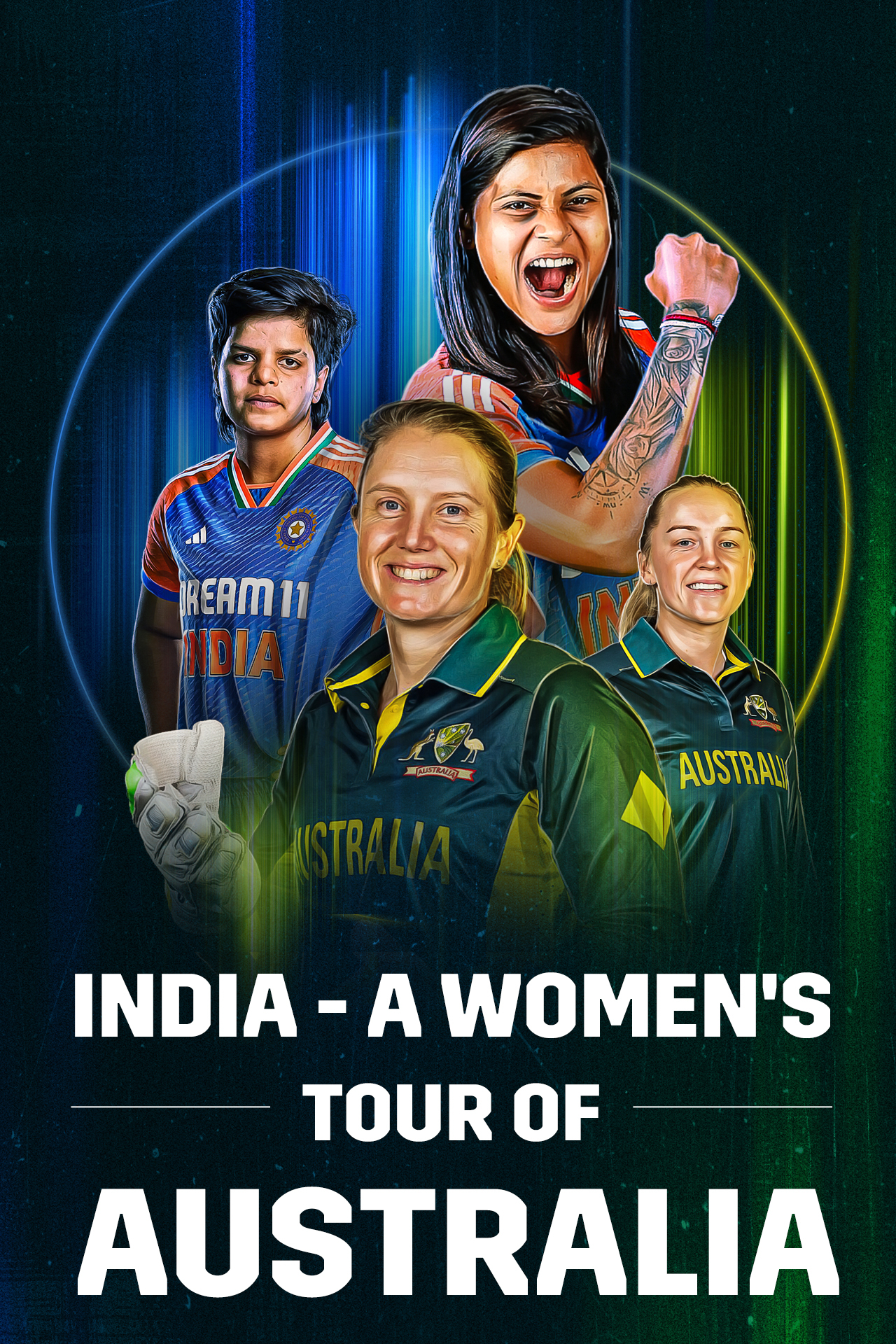 India a women tour of australia, 2025 cricket vertical banner