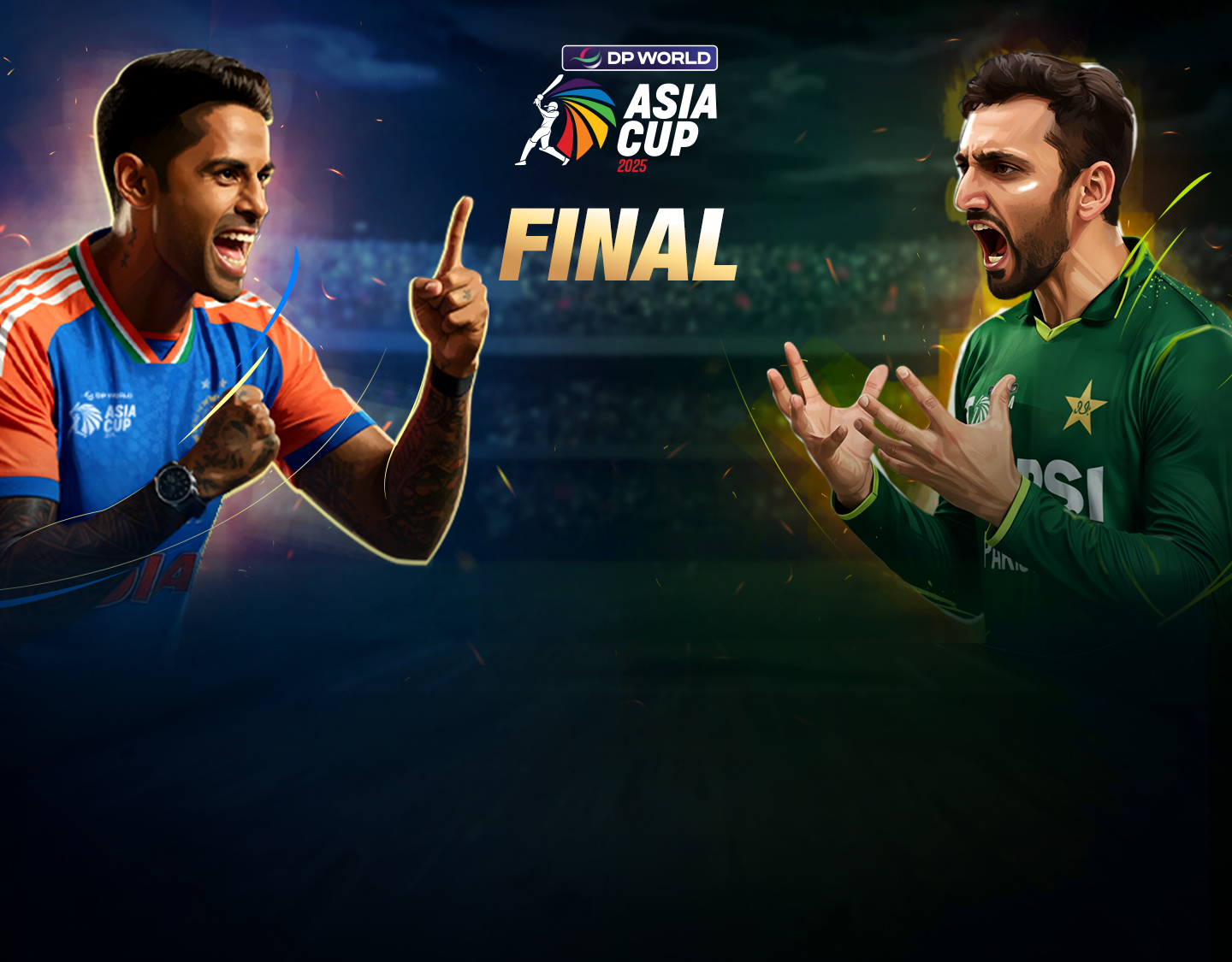 Final of asia cup, 2025: india vs pakistan banner