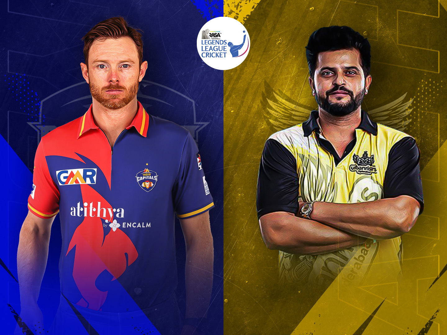 Match 2 of legends league cricket, 2024: india capitals vs toyam hyderabad banner