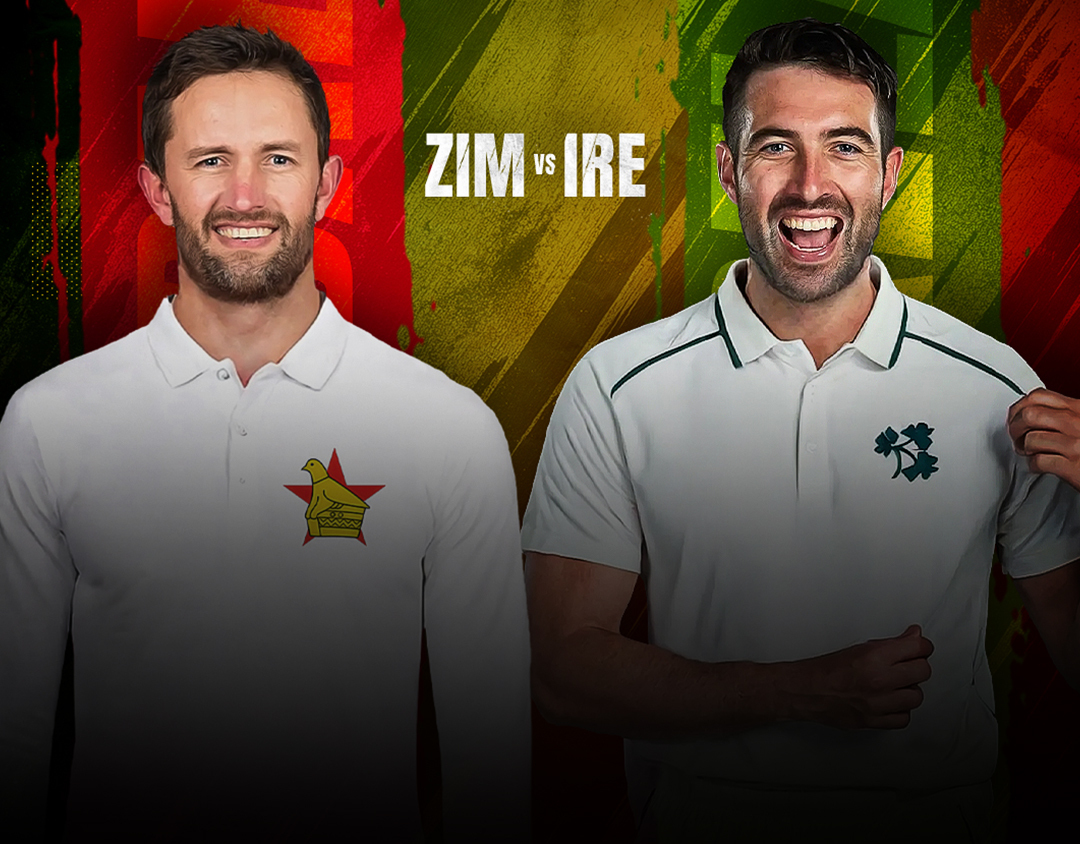 One-off test of ireland tour of zimbabwe, 2025: zimbabwe vs ireland banner