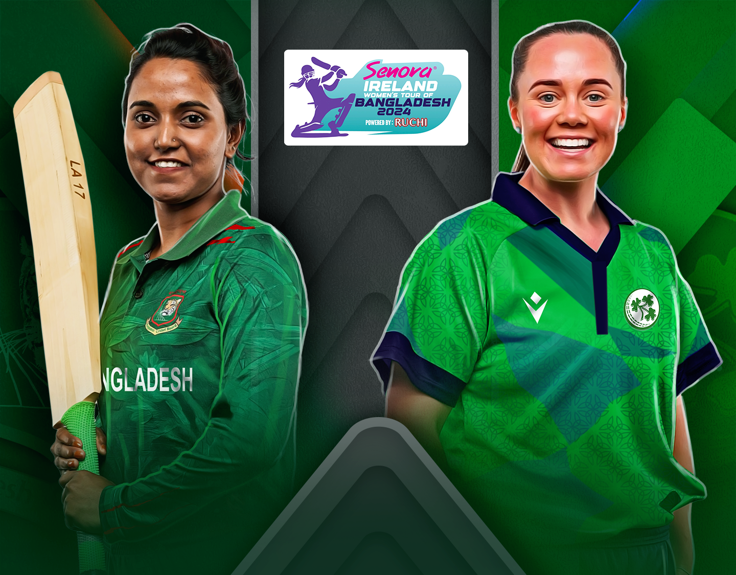 2nd odi of ireland women tour of bangladesh, 2024: bangladesh women vs ireland women banner