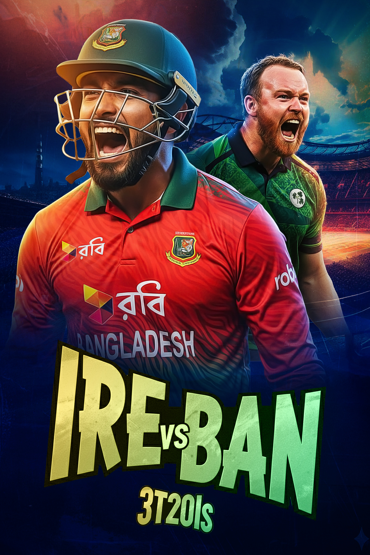 Ireland tour of bangladesh, 2025 cricket vertical banner