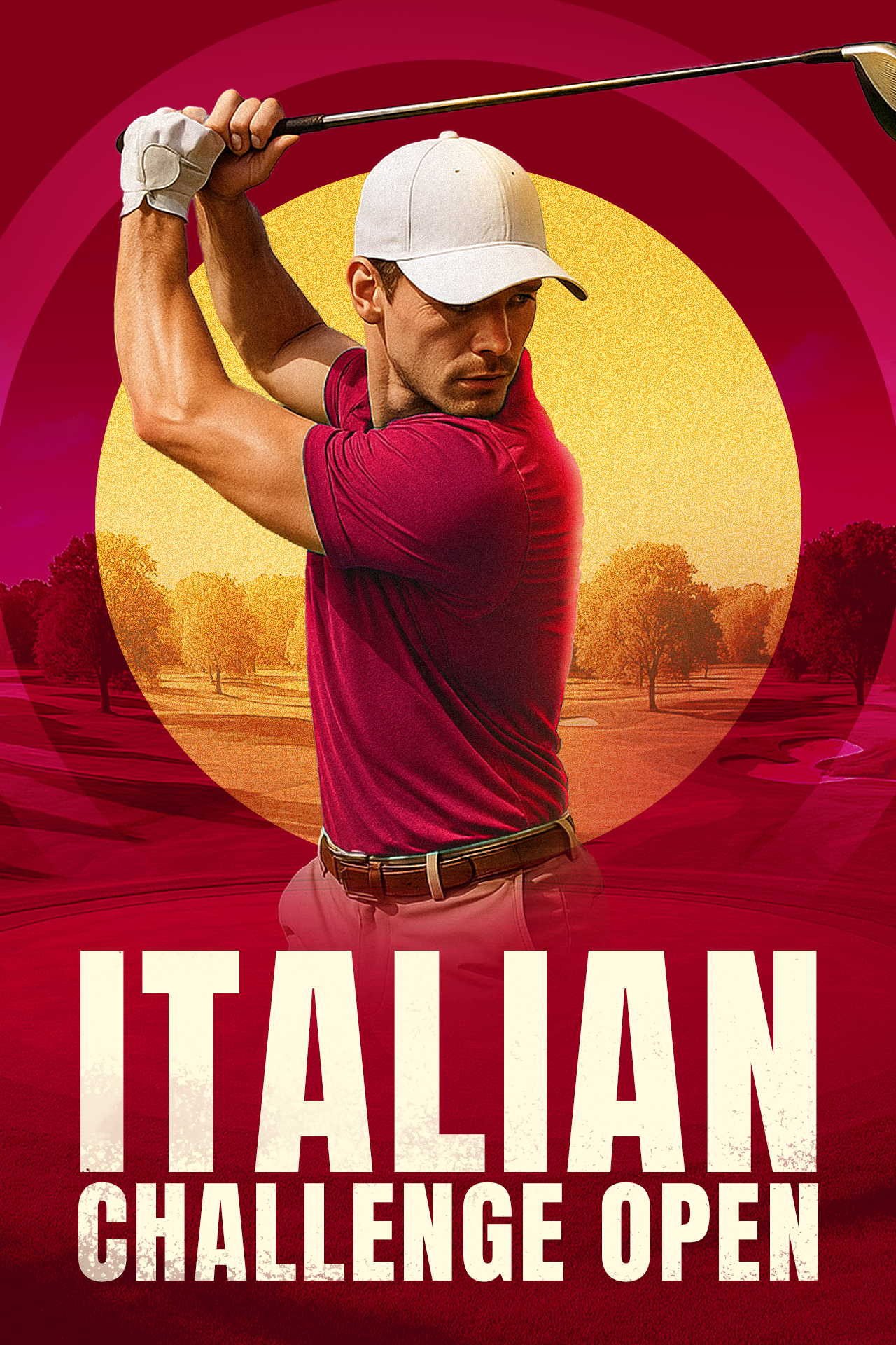 Italian challenge open golf vertical banner