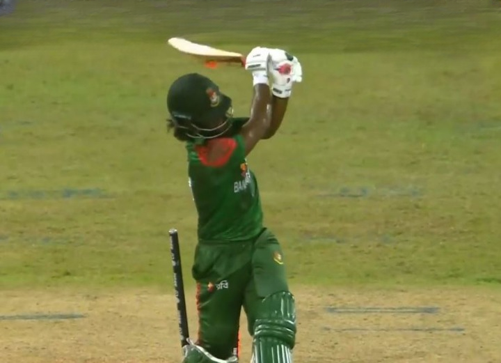 Ripper! Asitha rattled Jaker’s off stump with a peach