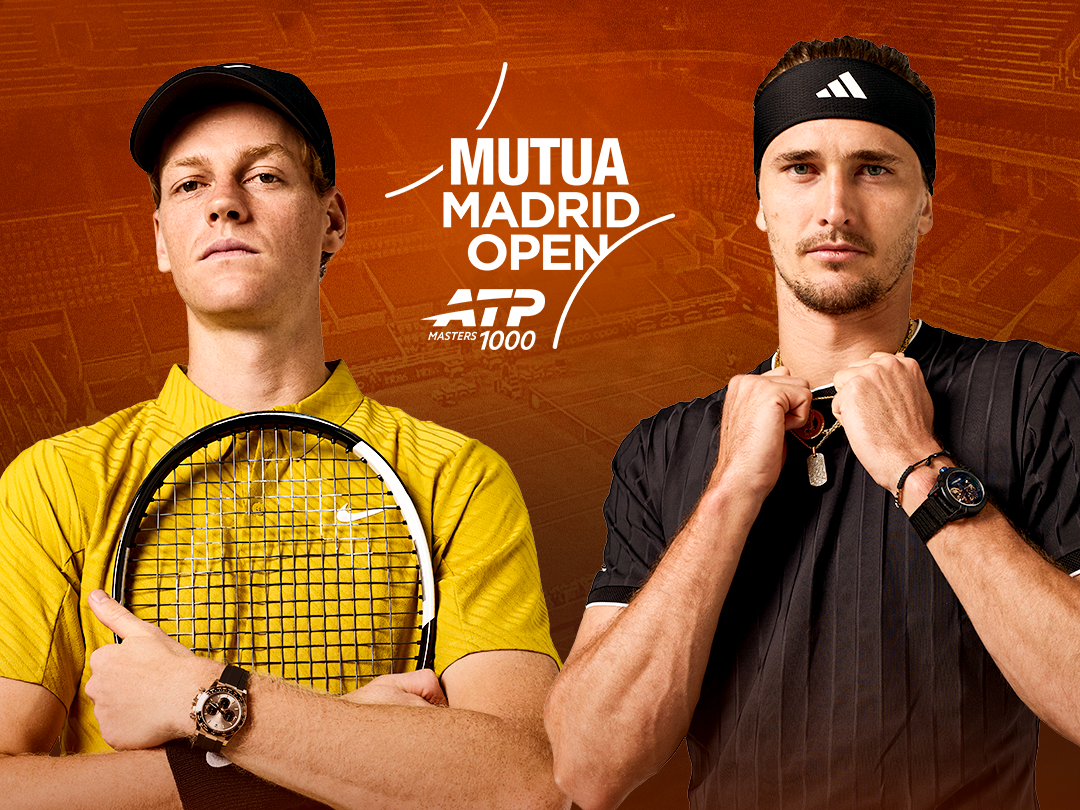 Finals: j. Sinner vs a. Zverev of atp masters mutua madrid open 2026 banner
