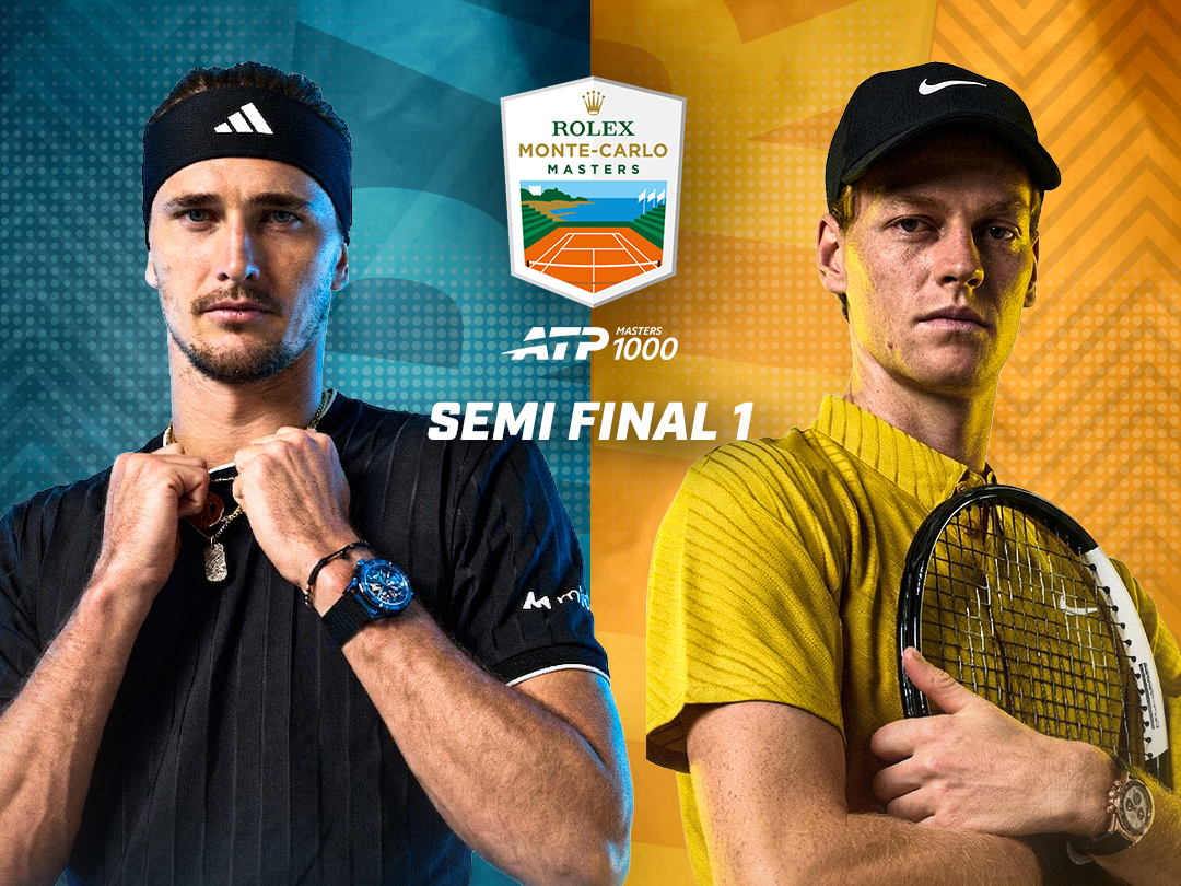 A. Zverev vs j. Sinner of atp masters rolex monte-carlo 2026 banner