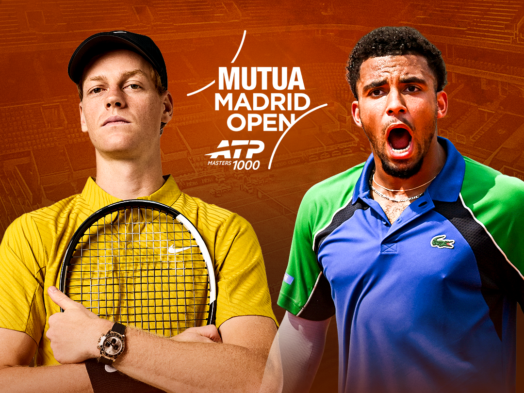 Sf: j. Sinner vs a. Fils of atp masters mutua madrid open 2026 banner