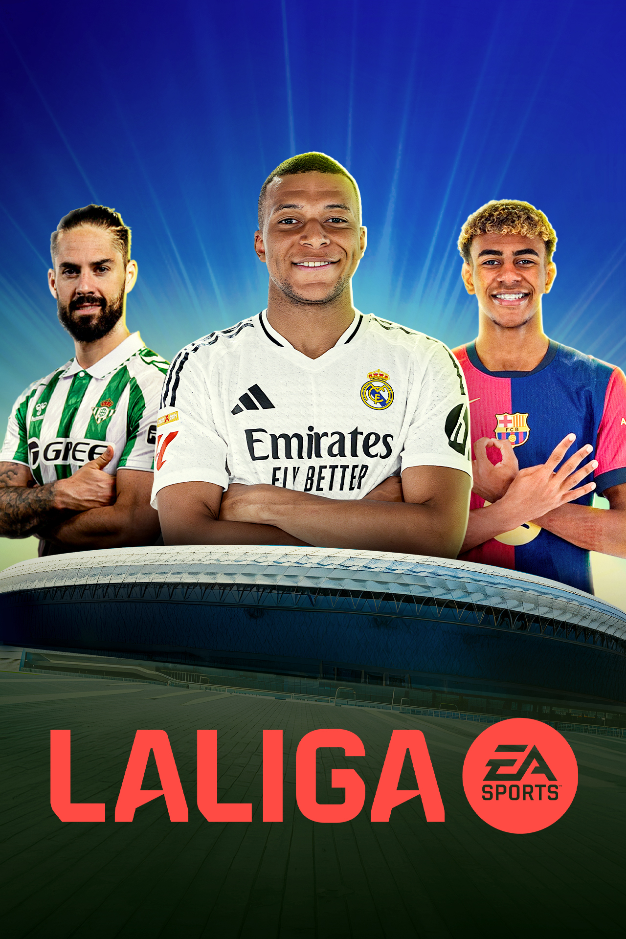Laliga 2025-26 football vertical banner