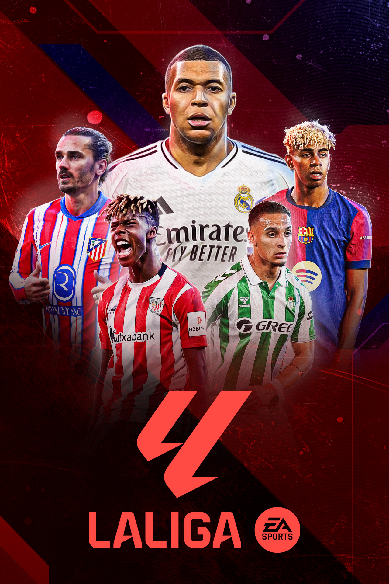 La liga 2024-25 football vertical banner