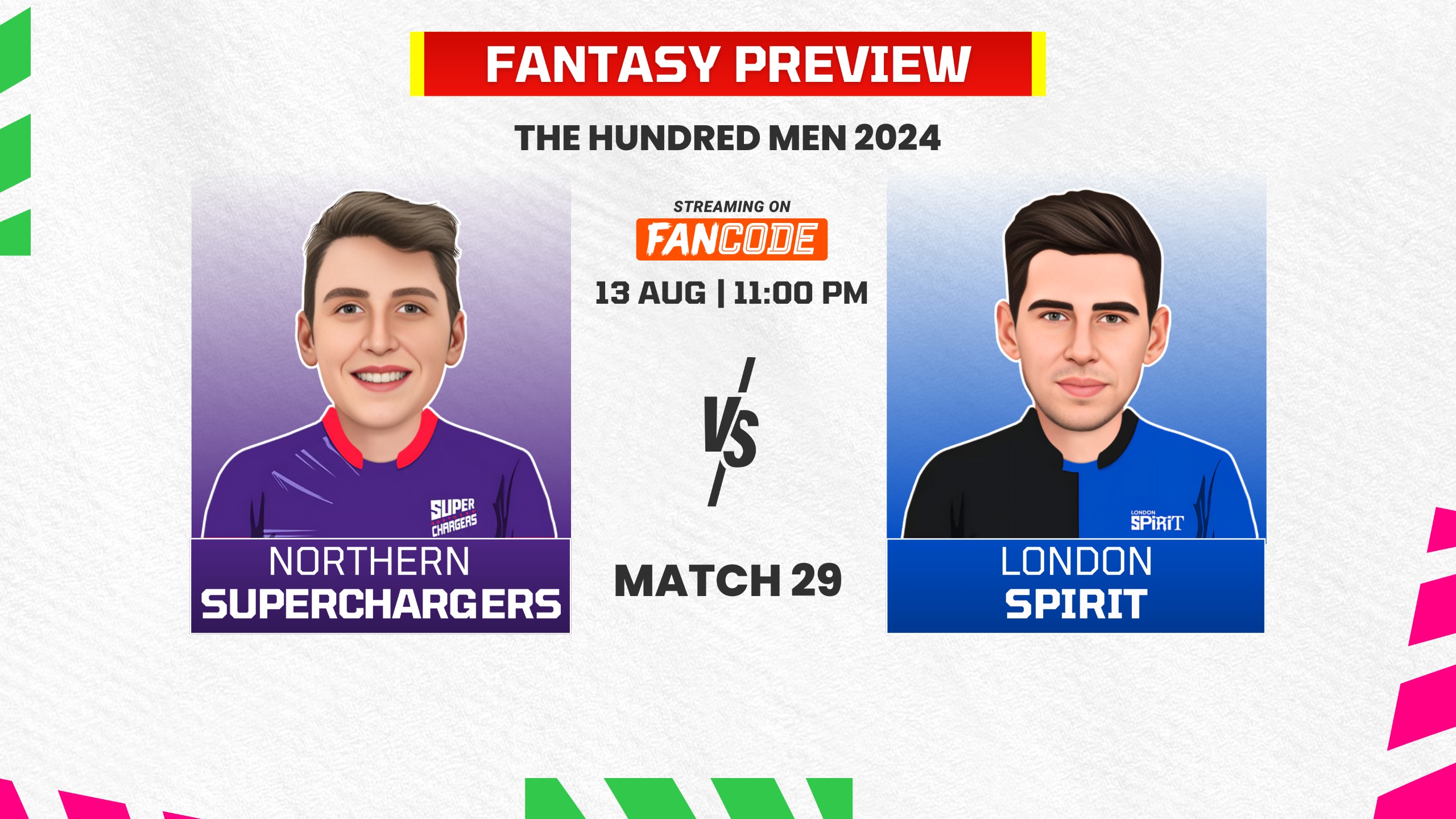 Match 29: Northern Superchargers vs London Spirit | Fantasy Preview