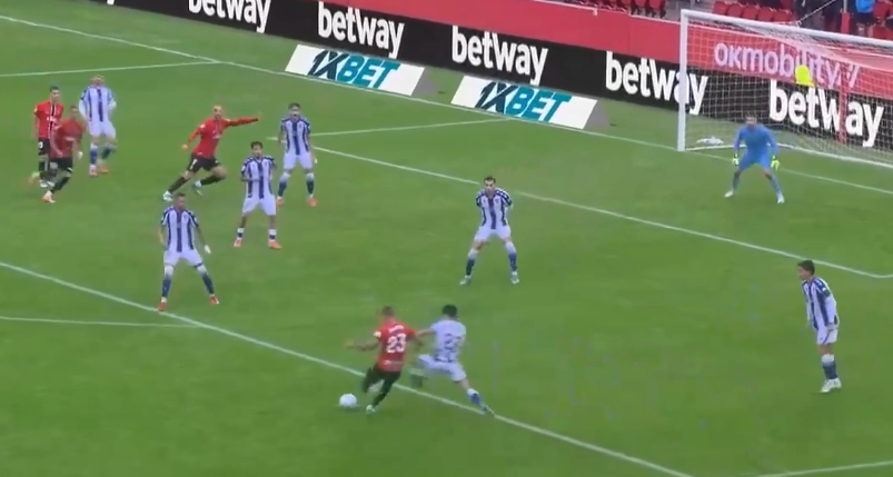 What a Curl! Pablo Maffeo bent it brilliantly to level for Mallorca