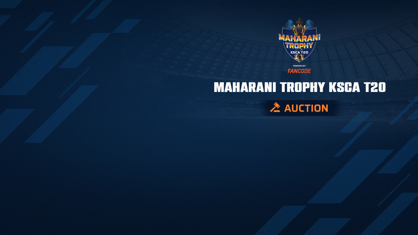 Maharani trophy ksca t20 auction live events banner