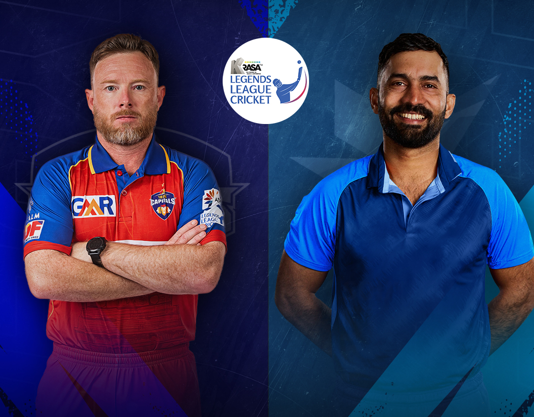 Match 5 of legends league cricket, 2024: india capitals vs southern super stars banner