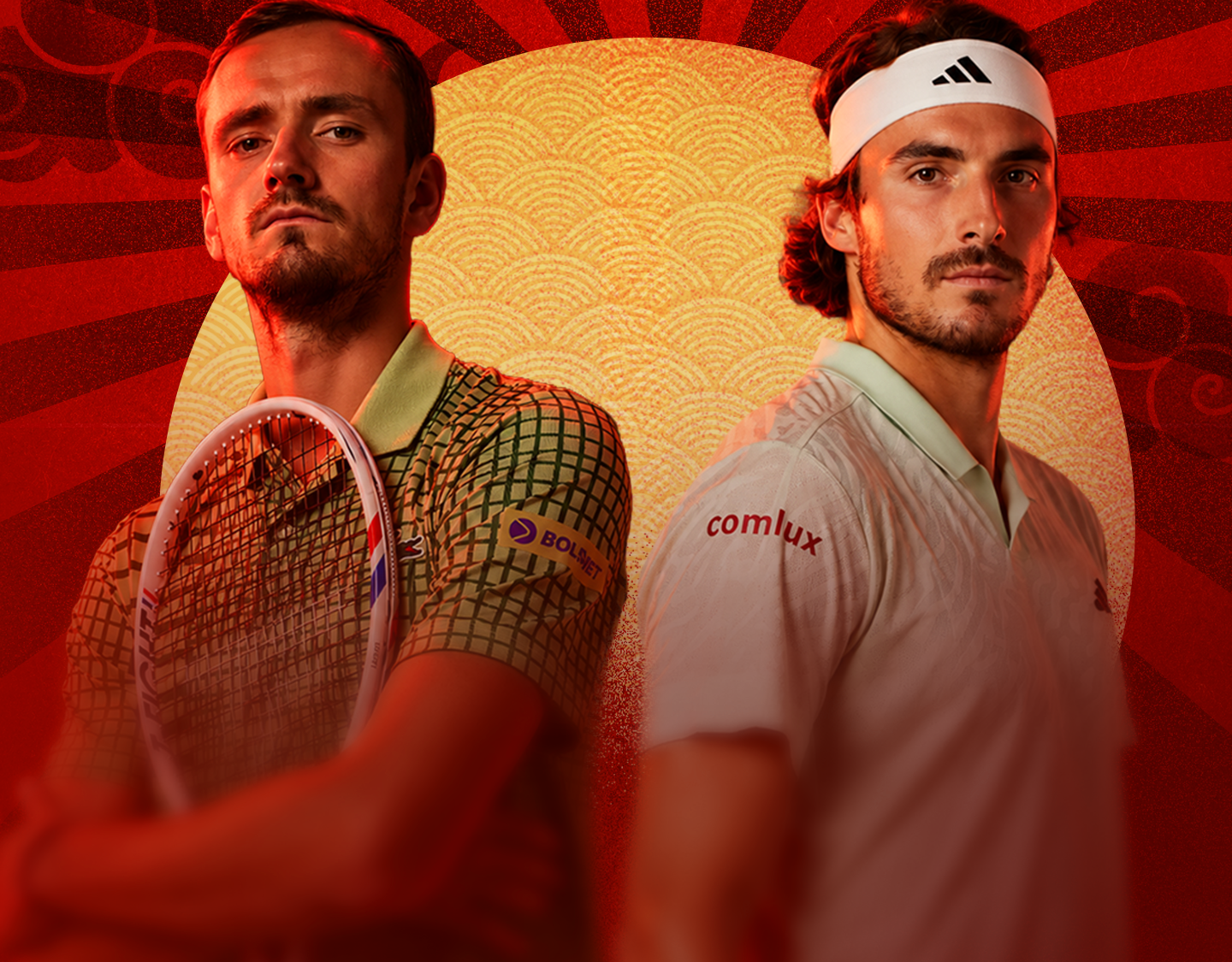 D. Medvedev vs s. Tsitsipas of atp masters - rolex shanghai masters banner