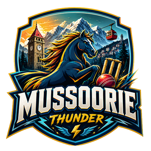 Mussoorie thunder cricket logo