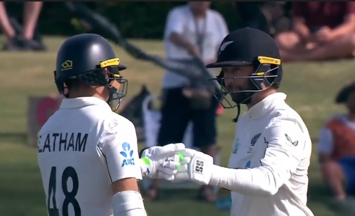 New Zealand put up 334/1 on board | 3rd Test, Day 1