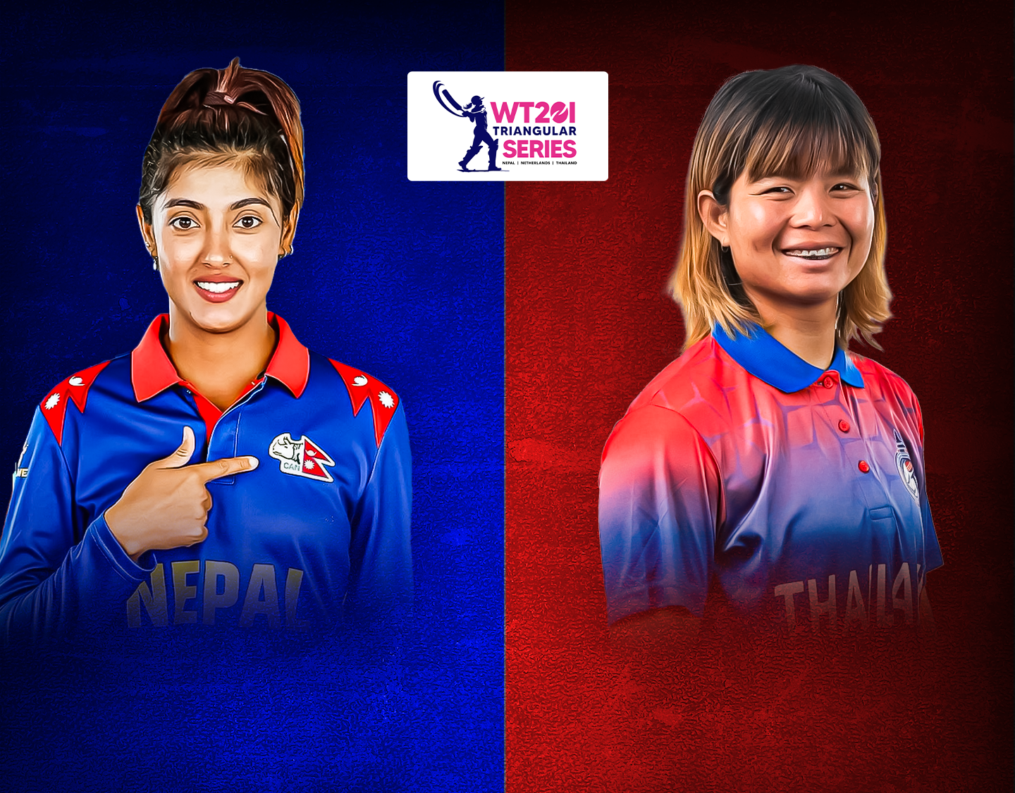 Match 6 of nepal women's t20i triangular series: nepal women vs thailand women banner
