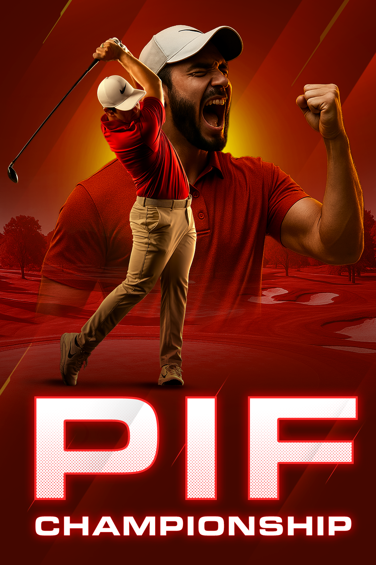 Pif championship golf vertical banner