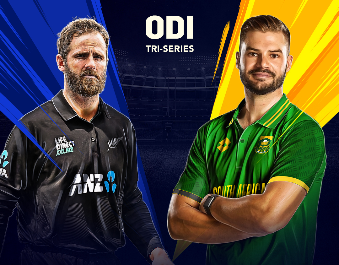 Match 2 of new zealand and south africa tour of pakistan 2025: new zealand vs south africa banner