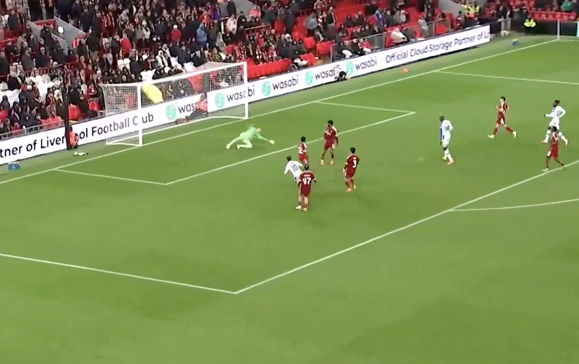 WHAT A FINISH! Pino scored his maiden goal for Palace