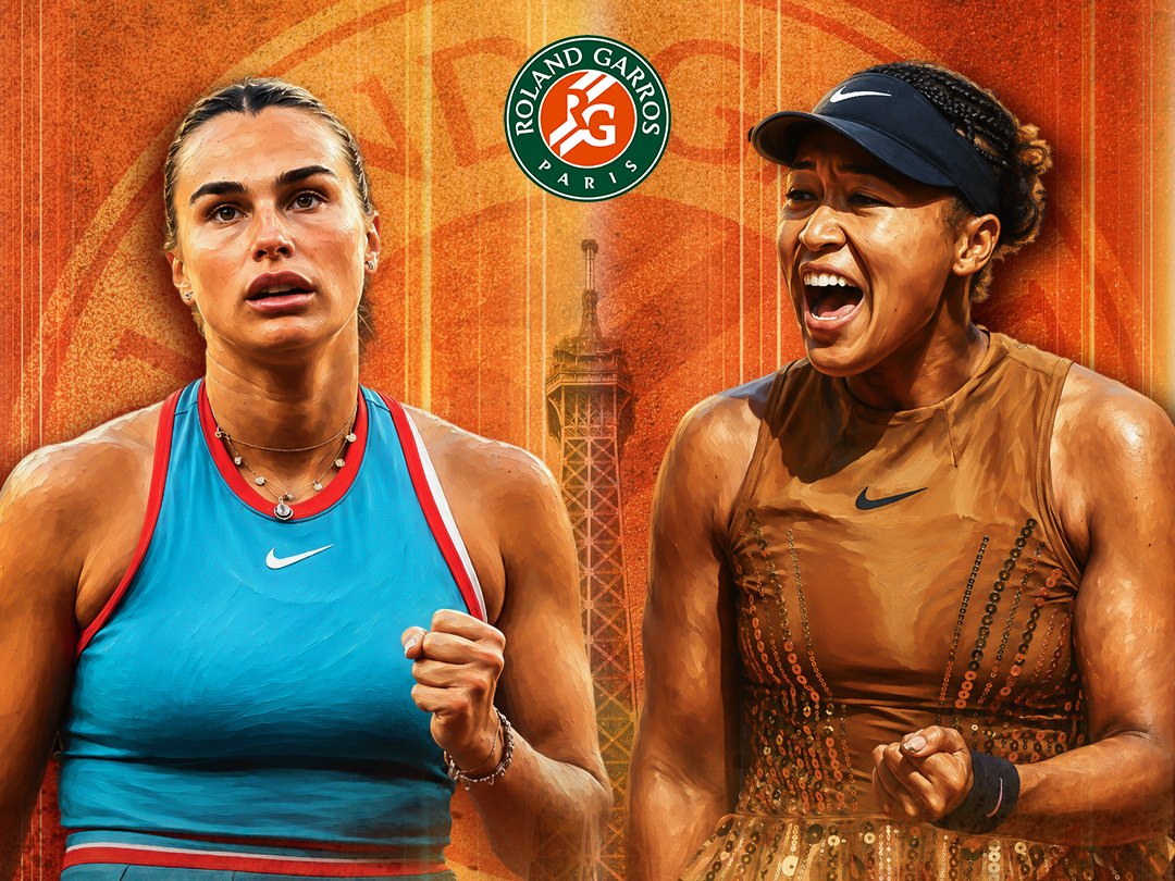 A. Sabalenka vs n. Osaka of roland garros 2026 banner