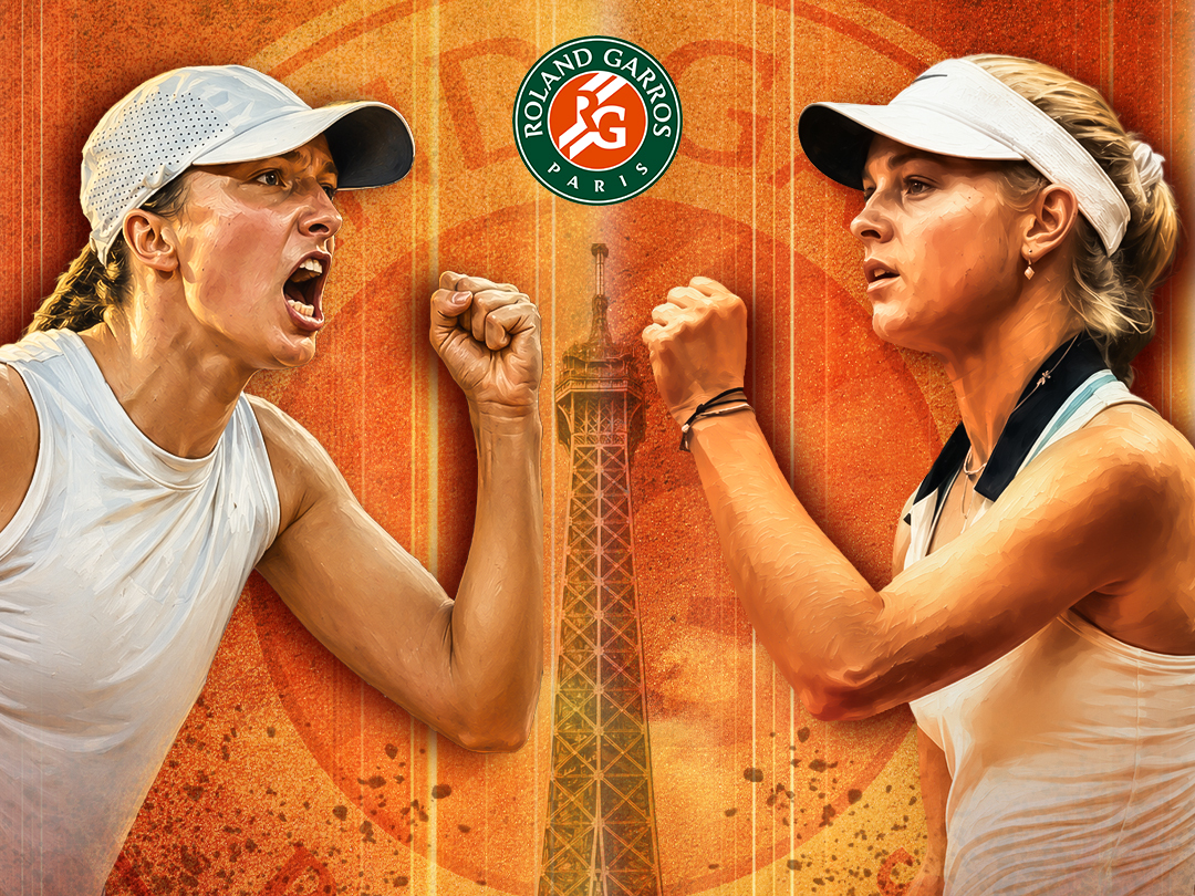 Jones vs swiatek of roland garros 2026 banner