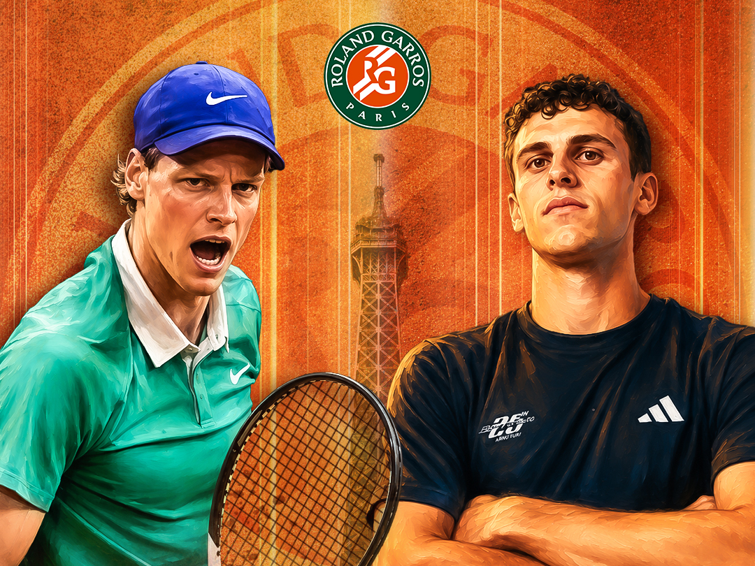 J. Sinner vs j. Cerundolo of roland garros 2026 banner