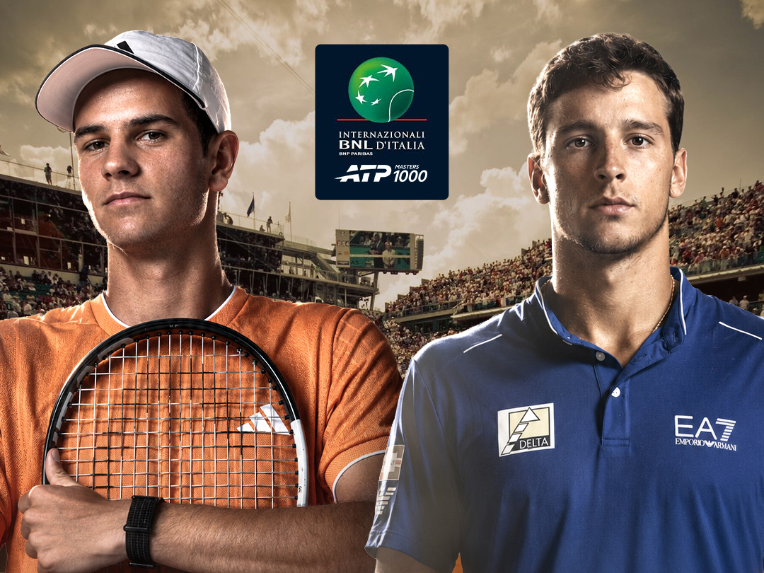Qf: r. Jodar vs l. Darderi of atp masters internazionali bnl d'italia 2026 banner