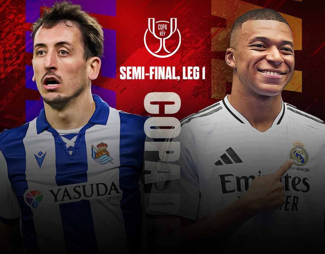 Semi-final, leg 1 of copa del rey 2024-25 banner