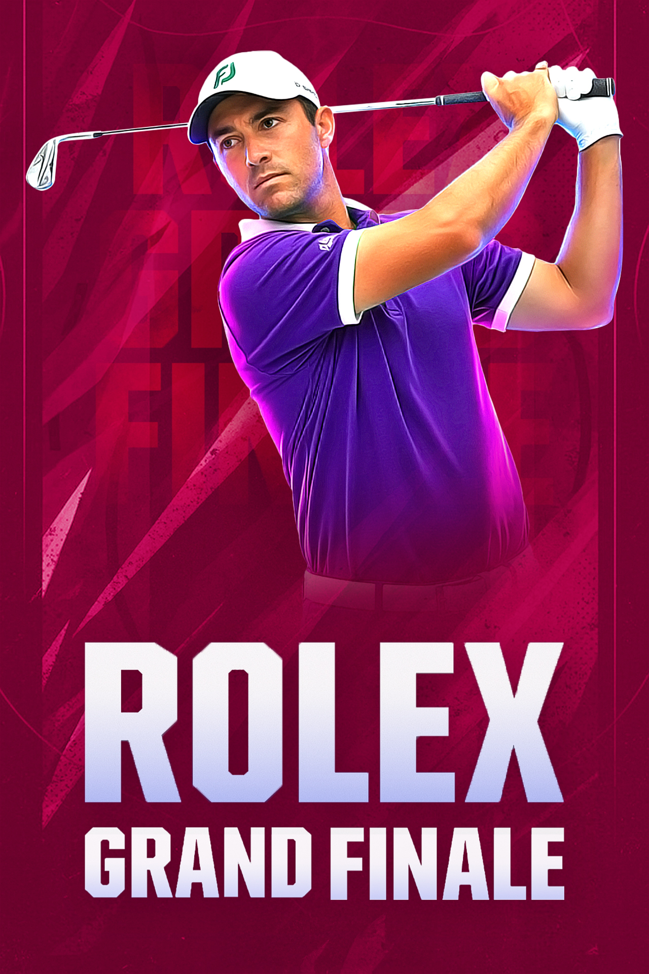 Rolex grand final supported by the r&a golf vertical banner
