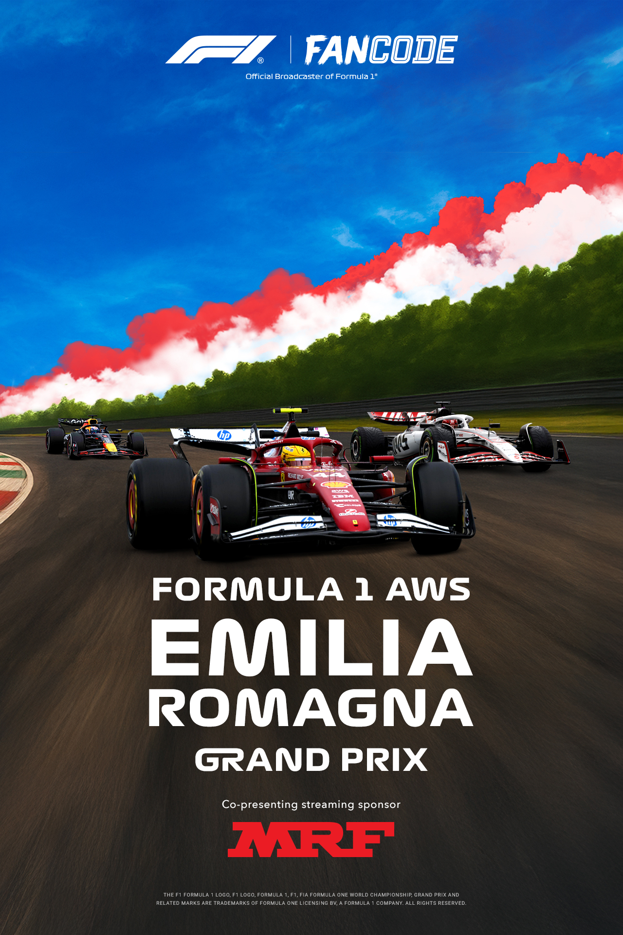 F1 aws gran premio dell'emilia-romagna 2025 formula1 vertical banner