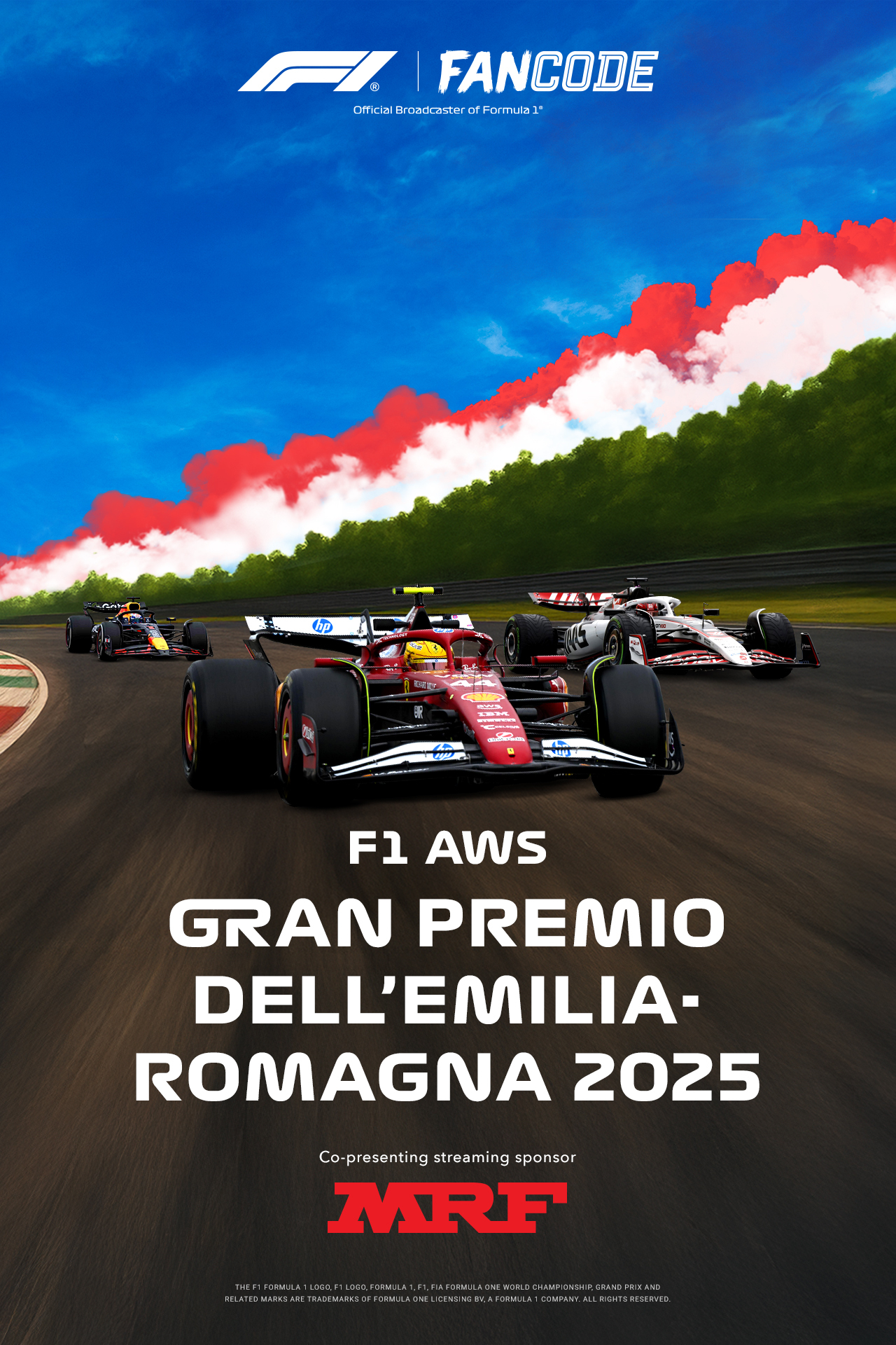 F1 aws gran premio dell'emilia-romagna 2025 formula1 vertical banner
