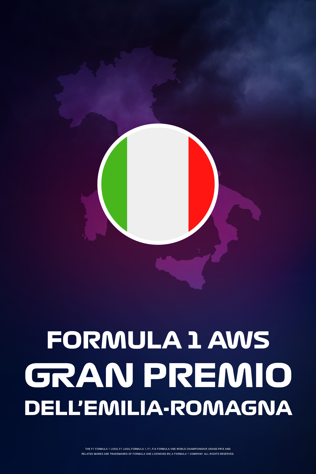 F1 aws gran premio dell'emilia-romagna 2025 formula1 vertical banner