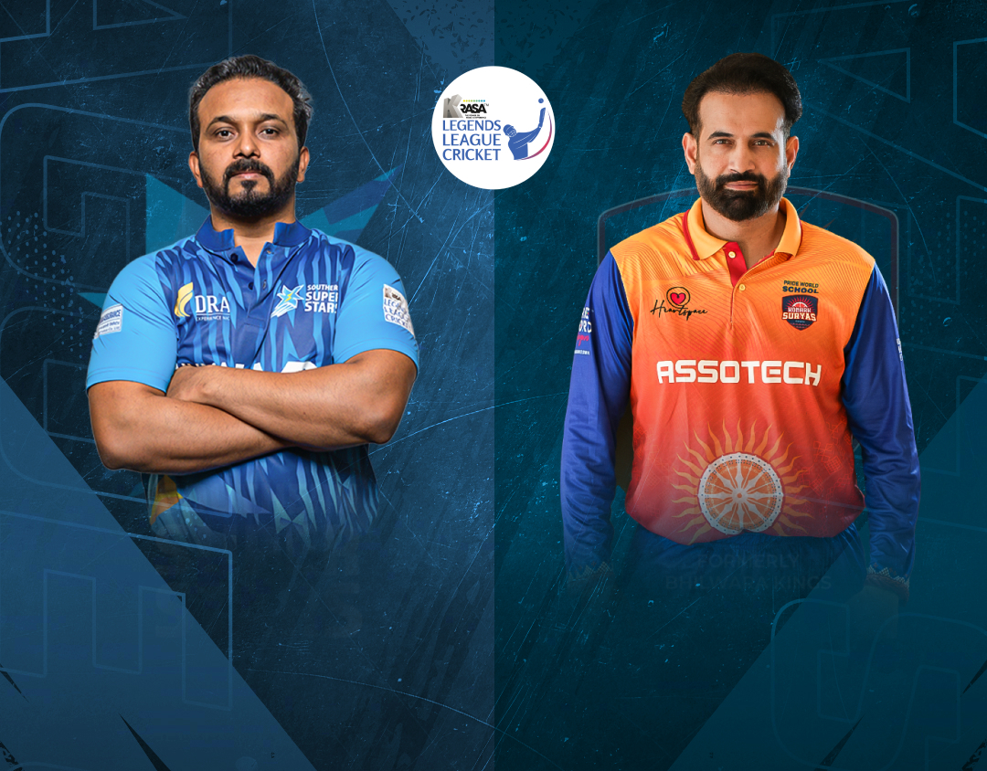 Match #22 of legends league cricket, 2024: southern super stars vs konark suryas odisha banner