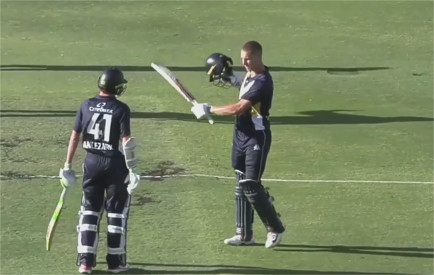 SPECIAL INNINGS! Campbell Kellaway smashes a fighting ton