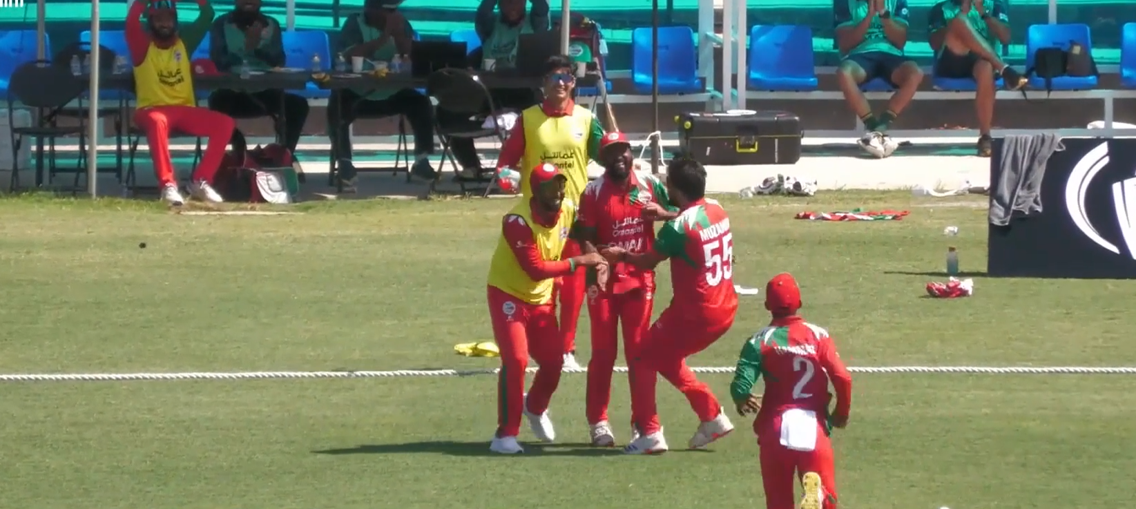 Timely Leap: Nadeem pulled off a brilliant catch running backwards