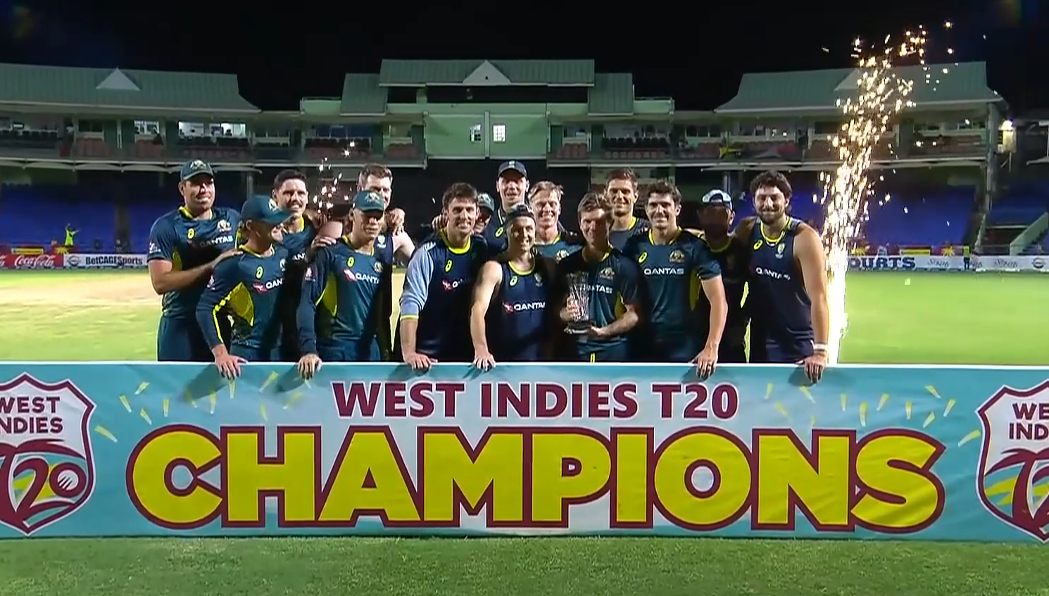 Australia beat West Indies by 3 wickets | 5th T20I 