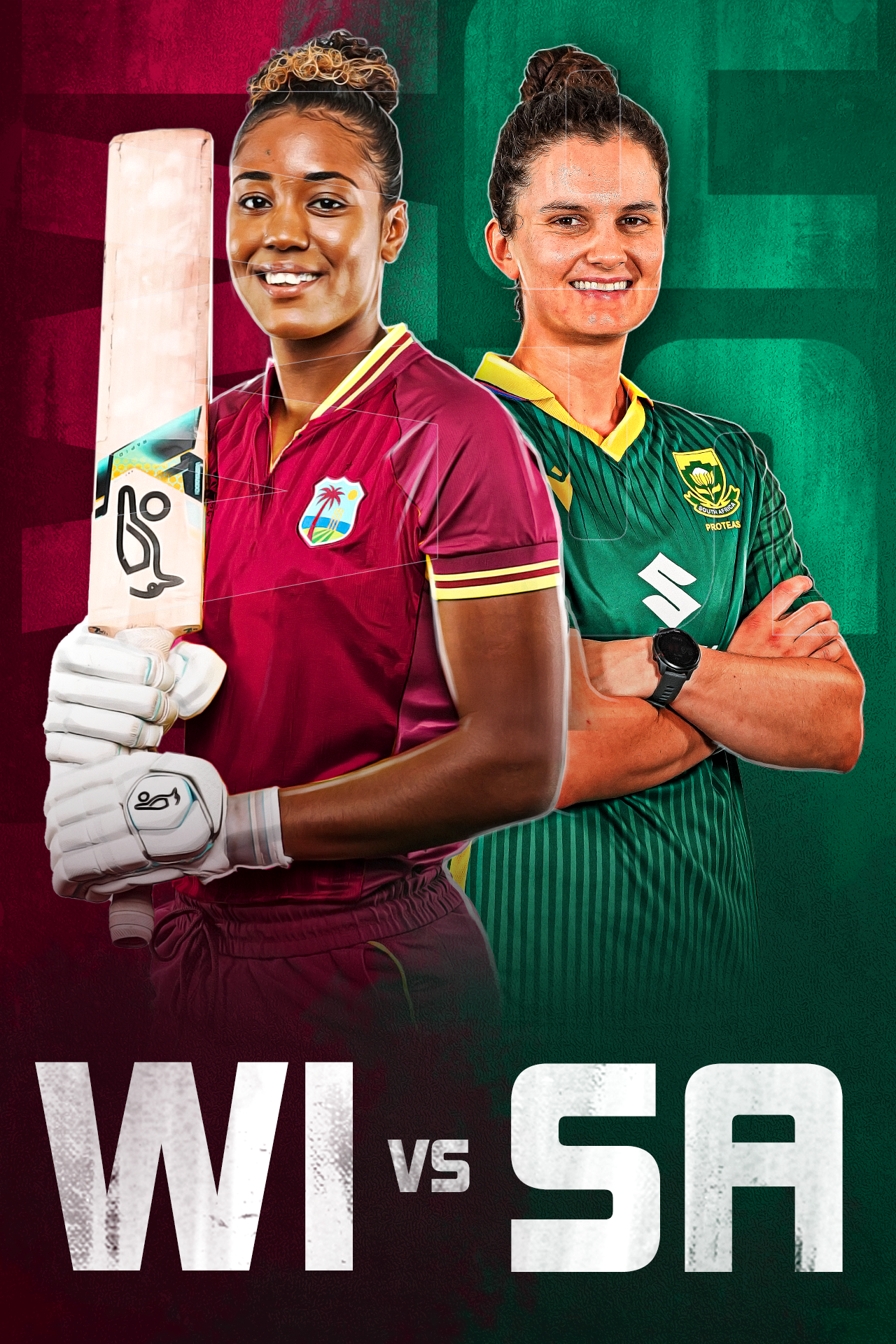South africa women tour of west indies, 2025 cricket vertical banner