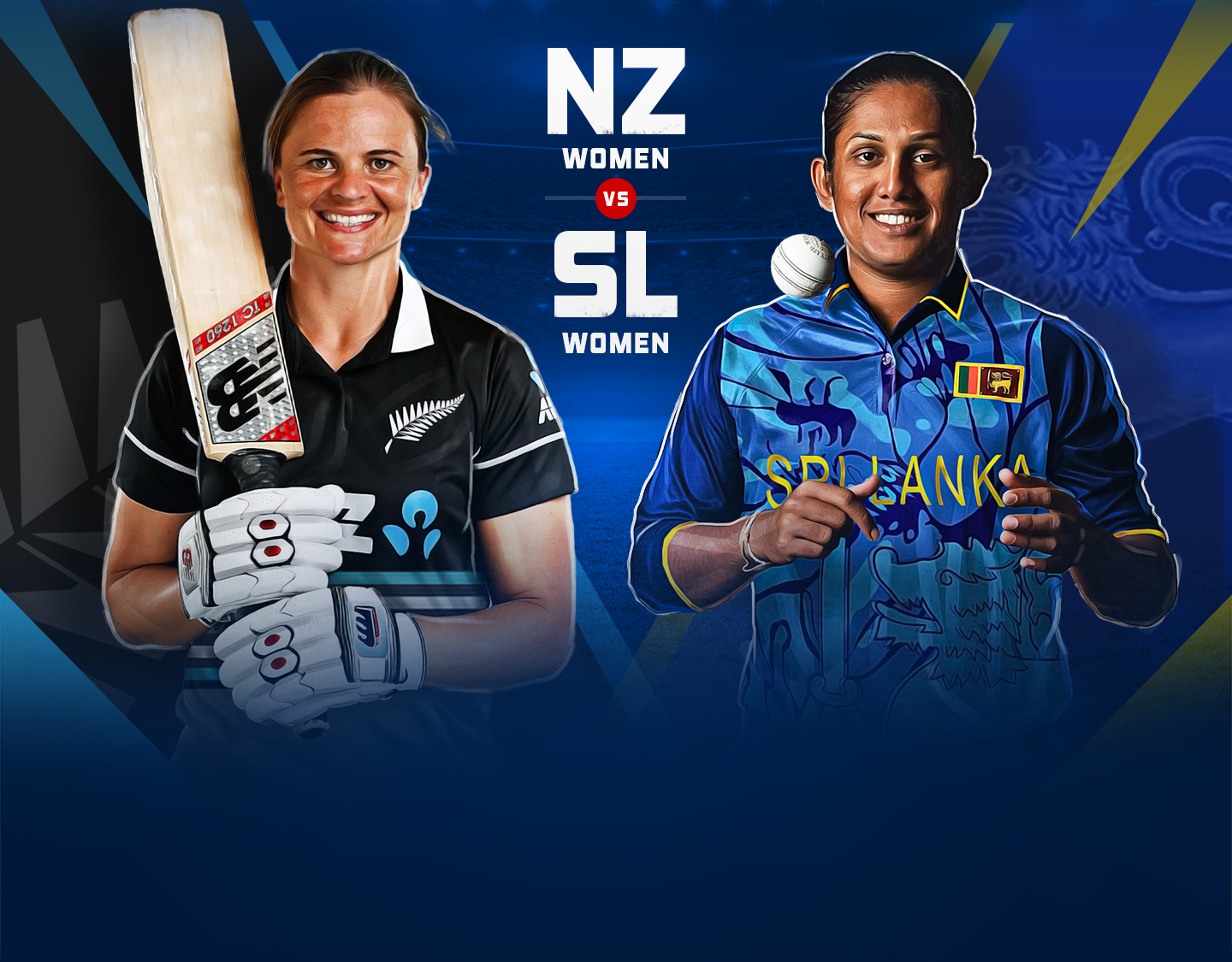 1st t20i of sri lanka women tour of new zealand, 2025: new zealand women vs sri lanka women banner