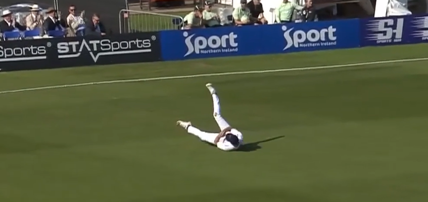 WOWZA! Mayes dives brilliantly to send Ravindra packing